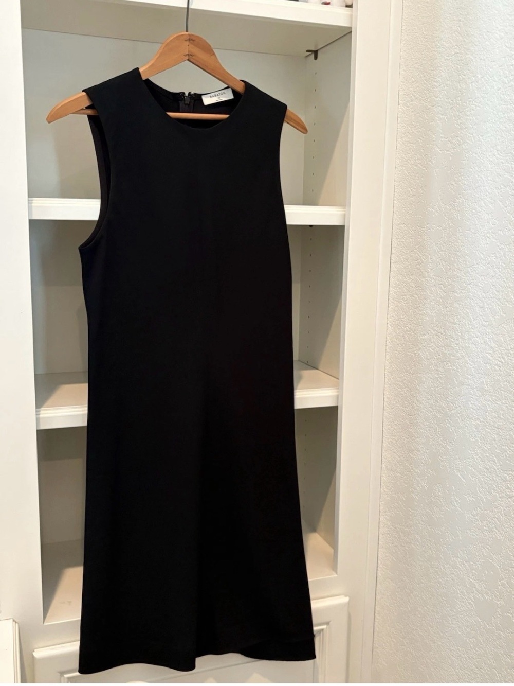 Babaton Women’s Sleeveless Dress Knit Black Midi Dress Size XS